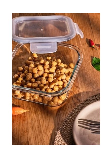 Luna 800 ml Borosilikat Saklama Kabı modelleri