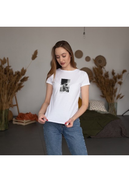 Keith Richards Backstage At Madison Square Garden New York 1975 Tişört - Beyaz fiyatları