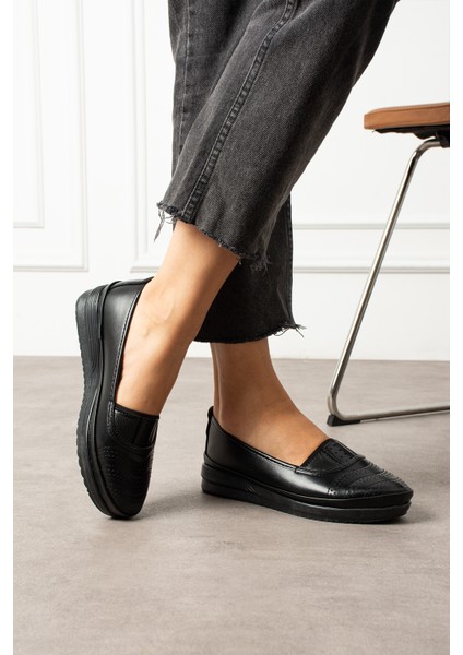 Kadın Siyah Klasik Ayakkabı Ortopedik Anne Ayakkabısı Anne Babet Ayakkabı Günlük Ayakkabı modelleri