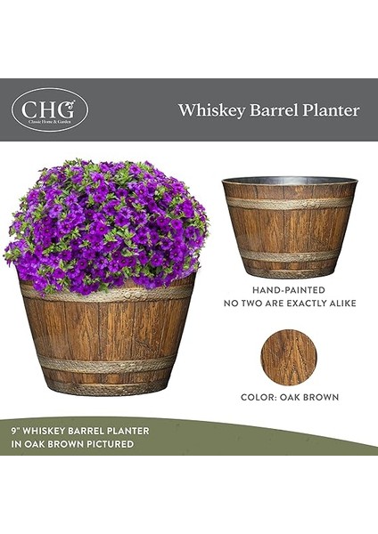 Home And Garden 74 Viski Fıçısı, 9 Inç, Eskitilmiş Meşe fiyatları