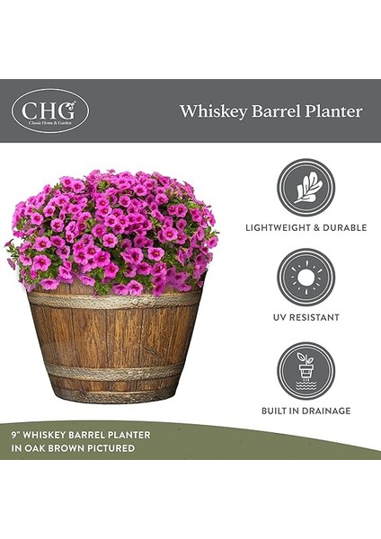 Home And Garden 74 Viski Fıçısı, 9 Inç, Eskitilmiş Meşe fırsatları