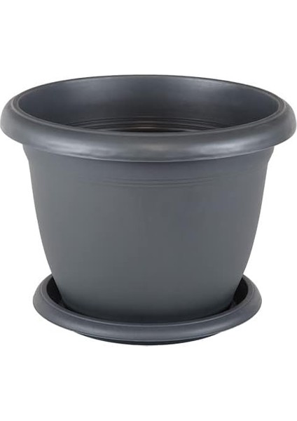 V505 Villa Saksı Set No: 5 3,7 Litre, 22,5 Cm, Antrasit