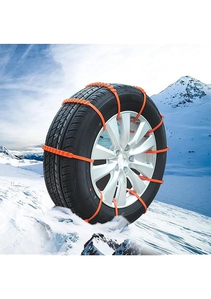 Yeni Nesil Pratik Kar Zinciri Lastik Zinciri 8'li Tekrar Kullanıma Uygun Pratik Tak Çıkar indirimleri