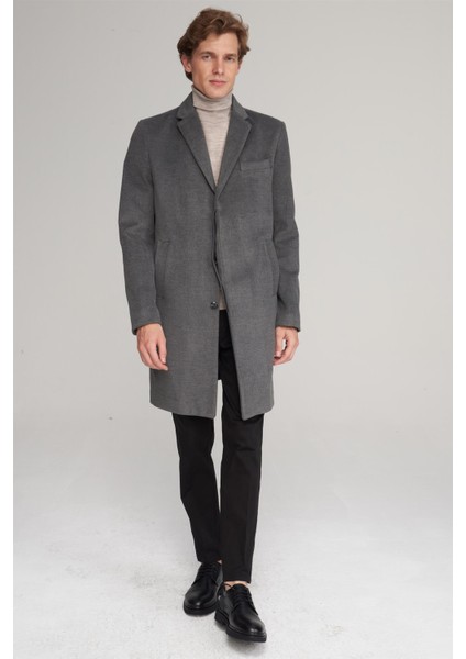 Çetinkaya Mentality 7852 Erkek Mono Yaka Regular Kaşe Kaban Antrasit fiyatları