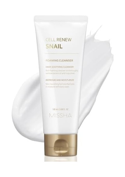 Mıssha Salyangoz Özlü Temizleme Köpüğü Super Aqua Cell Renew Snail Cleansing Foam 100ML modelleri