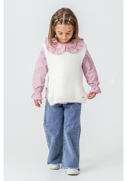 Gömlekli Kazaklı Kız Çocuk 3\'lü Takım - 26K 4501 fiyatları