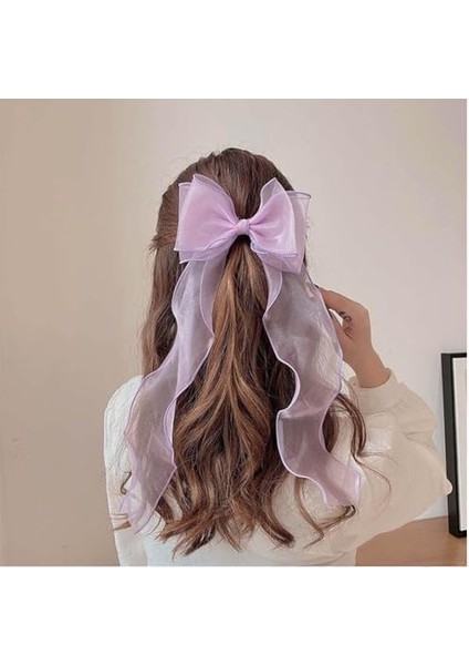 Lila Organize Uzun Kuyruklu Fiyonk Detaylı Otomatik Toka…