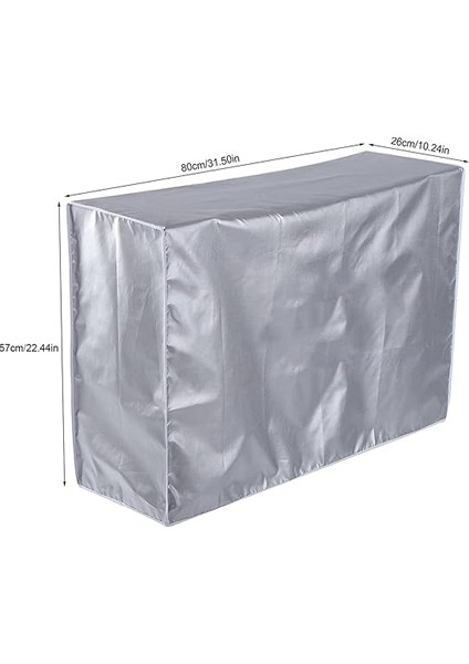 Mekan Klima Kapağı, Su Geçirmez Toz Geçirmez Klima Dış Ünite Koruma Kapağı Polyester Klima Kapağı, Gümüş (2p (80 * 26 * 57)) fiyatları