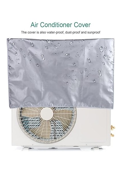 Mekan Klima Kapağı, Su Geçirmez Toz Geçirmez Klima Dış Ünite Koruma Kapağı Polyester Klima Kapağı, Gümüş (2p (80 * 26 * 57)) modelleri