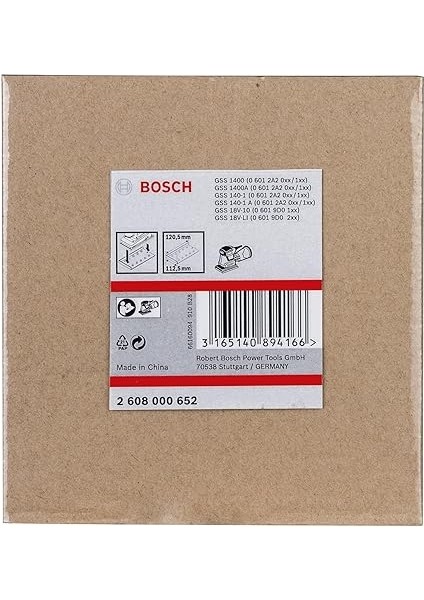 Deliksiz Zımpara Kağıtları Için Delme Aleti, 120,5 x 112,5 Mm, 6 Delik 2608000652 modelleri