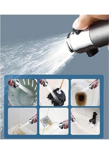 Filtreli 3 Fonksiyonlu Duş Başlığı El Duşu + Pvc Duş Hortumu ve Yapışkanlı Mafsal 3'lü Set modelleri