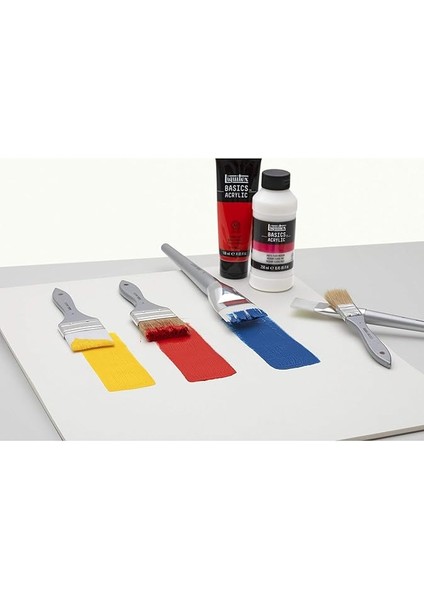 Basics 3699369 Sentetik Fırça Seti, 3 Düz Fırça – Kısa Sap, Akrilik Boyalar Için, Maksimum Performans, Yüksek Esneklik ve Kullanım Ömrü – Fırça Seti 3 Adet fırsatları