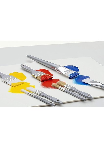 Basics 3699369 Sentetik Fırça Seti, 3 Düz Fırça – Kısa Sap, Akrilik Boyalar Için, Maksimum Performans, Yüksek Esneklik ve Kullanım Ömrü – Fırça Seti 3 Adet indirimleri