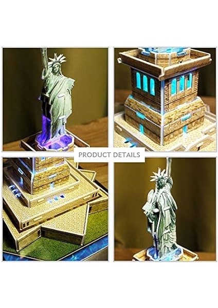 3D 37 Parça Puzzle Özgürlük Anıtı - Abd (Led Işıklı) modelleri