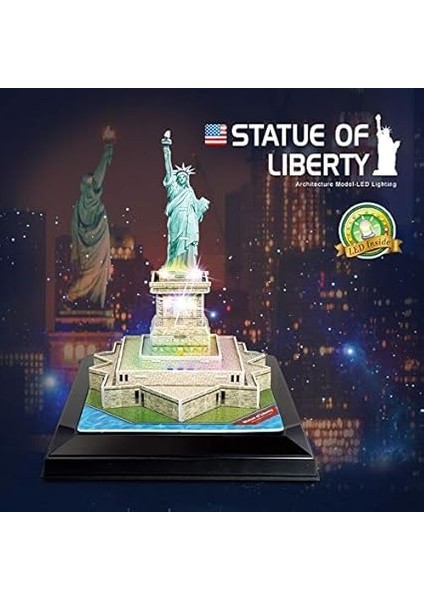 3D 37 Parça Puzzle Özgürlük Anıtı - Abd (Led Işıklı) indirimleri