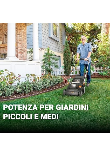 WG737E Nitro Akülü Çim Biçme Makinesi 40 V (2 x 20 V) – Güçlü Fırçasız Motor – 37 cm Kesme Genişliği – 6 Kesme Yüksekliği Kademesi (20 – 70 Mm) – 40 L Çim Toplama Torbası – 2 x 4 Ah Akü ve Çift modelleri