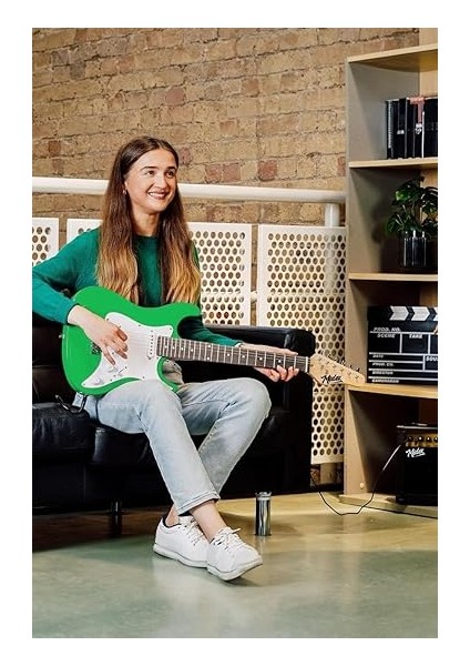 CEG-36GR 8-12 Yaş Çocuklar Için Amfili Full 3/4 36 Inç Elektro Gitar Seti Yeşil modelleri