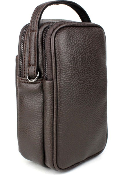 Erkek Kahverengi Kapaklı Çok Bölmeli El ve Omuz Çantası modelleri