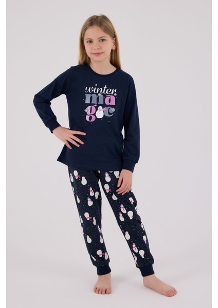 Kız Çocuk Lacivert Pijama Takımı fiyatları