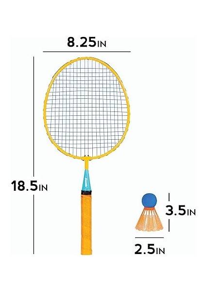 Sports Badminton Raket Seti - Smashminton, Büyük Boy- 2 Oyuncu, Arka Bahçe, Badminton Topu, Gençler ve Çocuklar Için modelleri