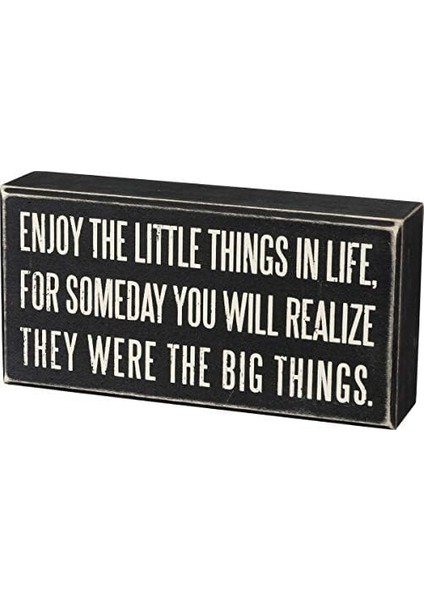 By Kathy 15861 Klasik Kutu Tabelası, 20 x 10 Cm, Enjoy The Things fiyatları