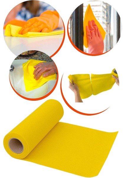 Sarı Rulo Temizlik Bezi 15 Yaprak Kes Kullan 1410