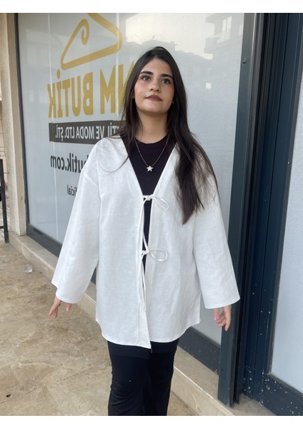 Fiyonklu Keten Tunik