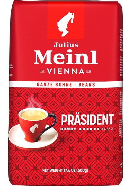 Julius Meinl President Çekirdek Kahve, Orta Kavrulmuş, Classic Aromalı, 500 G fiyatları
