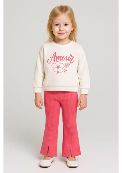 Ispanyol Paça Yırtmaçlı Kız Çocuk Takım