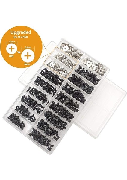 Pc Vidaları Çeşitli Set M2 M3 M2.5 Bilgisayar Vidaları HDD M.2 SSD Vidaları Evrensel Laptop Pc Bilgisayar Onarımı Için 355 Adet fiyatları