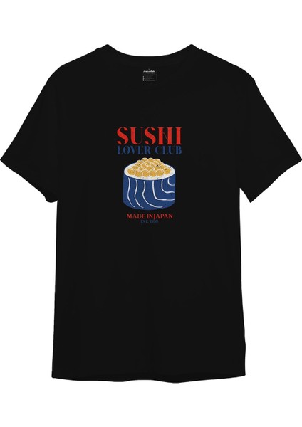 Sushi Lover Club Tişört - Siyah