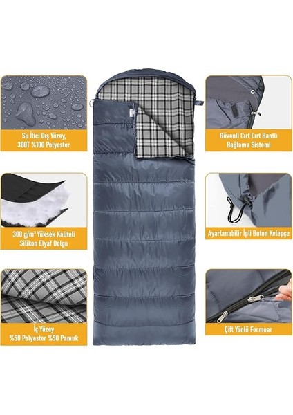 Uyku Tulumu, Flanel, Battaniye, Kamp Uyku Tulumu, Outdoor Dış Mekan, 3-4 Mevsim, Yazlık Uyku Tulumu - Kış Uyku Tulumu, Ultra Hafif, Sıcak ve Kompakt modelleri