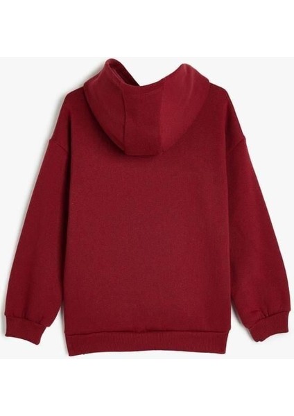 Kız Çocuk Kapşonlu Sweatshirt Baskılı Uzun Kollu Üç Iplik fiyatları