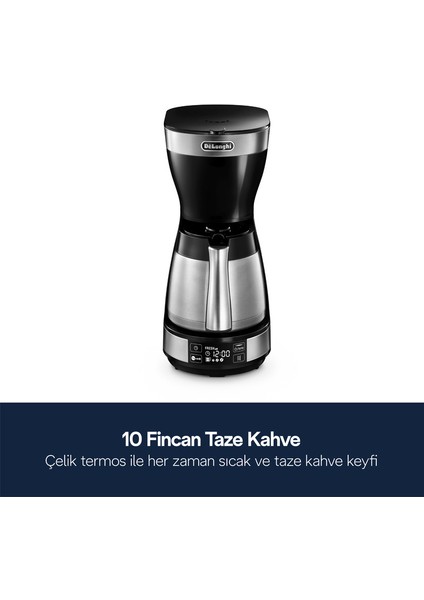 Icm16731 Filtre Kahve Makinesi 10 Fincan Kapasiteyle Otomatik Kapanma Özelliği fırsatları