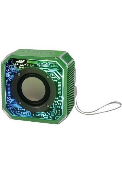 800 Mah Kablosuz 5.2 Ledli Taşınabilir Hoparlör Yeşil Bts-86