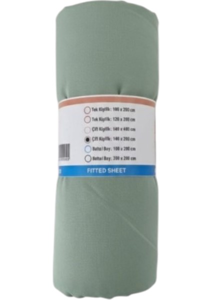 Çift Kişilik (160X200) Fitted Çarşaf ( Pastel Yeşil )