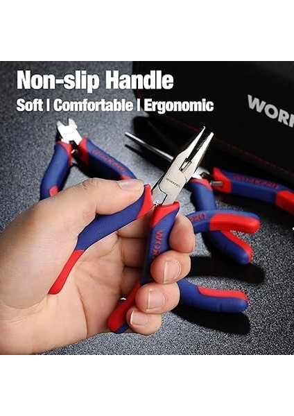 Mini Pense Seti, 5 Parça, Linesman Pense, Sivri Pense, Yan Kesici, Sivri Pense, Düzenleyici Çantalı Sivri Pense modelleri