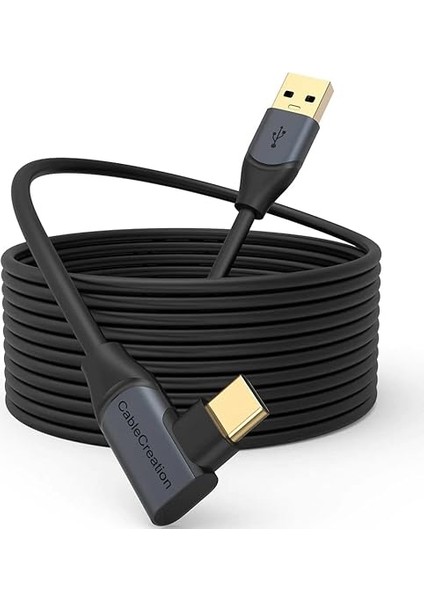 Gbps Type-C Vr Data Şarj Kablosu Oculus Quest 2 Için Link Cable 90° Type-C Uç USB 3.2 Kablo 5 Metre 3A CC1064 Profesyonel Bilgisayar Bağlantı Kablosu