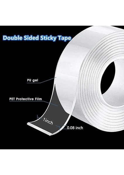 Çift Taraflı Yapışkan Bant, Montaj Bandı, Iz Bırakmayan ve Çıkarılabilir Nano Yapışkan Bant, Güçlü, Şeffaf, Çift Taraflı Yapışkan Bant, Ev Ofisinde Araba Dekorasyonu Için, Halı Paspasları fiyatları