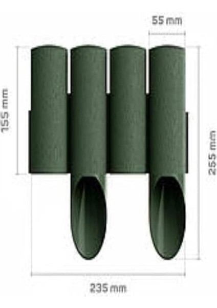 Garden Yeşil Ahşap Görünümlü Çim Bordürü 2.3 Metre Çim Ayırıcı fiyatları