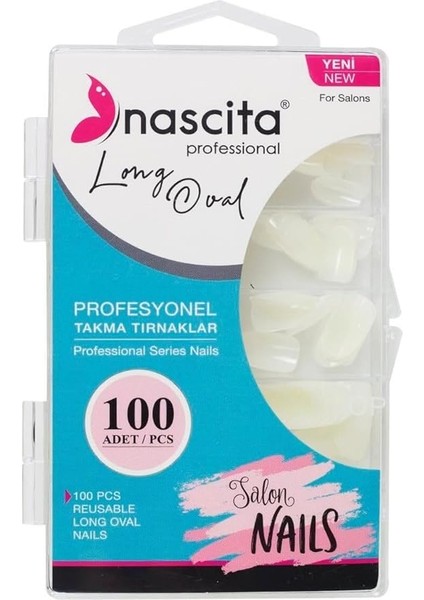 100'LÜ Kutulu Long Oval Takma Tırnak - 165