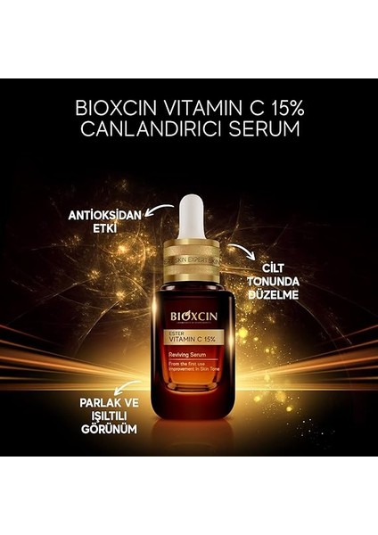 Ester C Vitamini Serum%15 & Niasinamid%2, Aydınlatıcı, Canlandırıcı, Renk Tonu Eşitleyici Lipozomal fiyatları