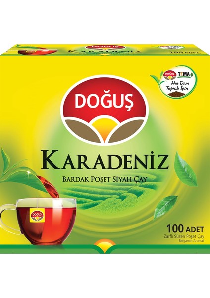 Doğuş Karadeniz Süzen Poşet 100X2 gr Bergamot Aromalı Çay