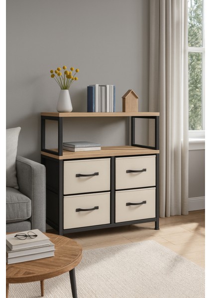 Çok Amaçlı Deri Çekmeceli Düzenleyici Raf Salon Çocuk Odası Organizer Kitaplık Çekmeceli Konsol fiyatları