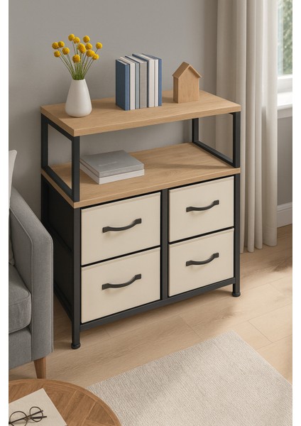 Çok Amaçlı Deri Çekmeceli Düzenleyici Raf Salon Çocuk Odası Organizer Kitaplık Çekmeceli Konsol modelleri