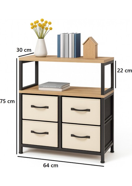 Çok Amaçlı Deri Çekmeceli Düzenleyici Raf Salon Çocuk Odası Organizer Kitaplık Çekmeceli Konsol fırsatları