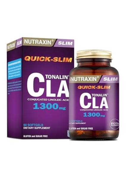 Nutraxin Tonalin Cla 1300 Mg | Konjuge Linoleik Asit | Yağ Yakımını Destekler | Kas Kütlesi Koruyucu | 60 Yumuşak Kapsül fiyatları