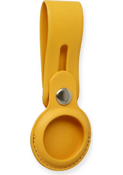 Airtag Askılı Deri Kılıf - SARI-(5796) - N596J297-M59596