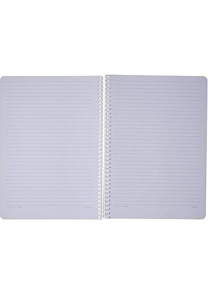 Pruva A4 Pet Spiralli Karton Kapaklı Defter 144 Yaprak - Astarlı - Gri/mavi(Çeşitli Renk) modelleri