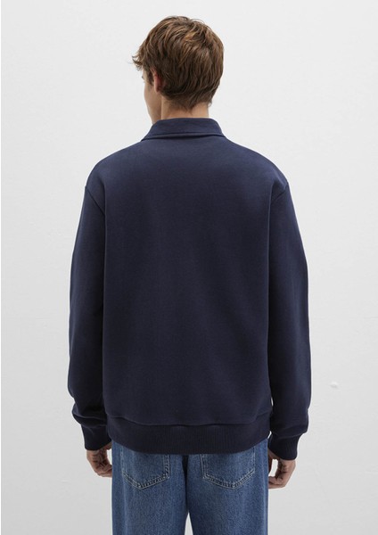 M Logo Baskılı Lacivert Sweatshirt 0S10494-70490 modelleri